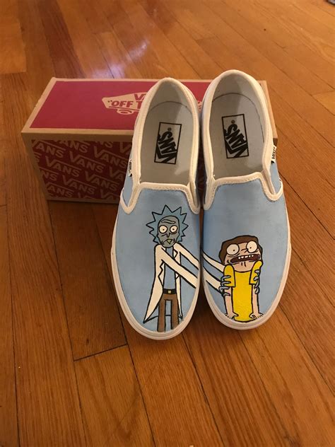 Custom Painted Rick And Morty Vans Etsy