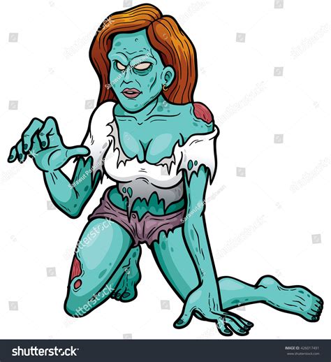 Vector Illustration Cartoon Female Zombie 스톡 벡터로열티 프리 426017491 Shutterstock
