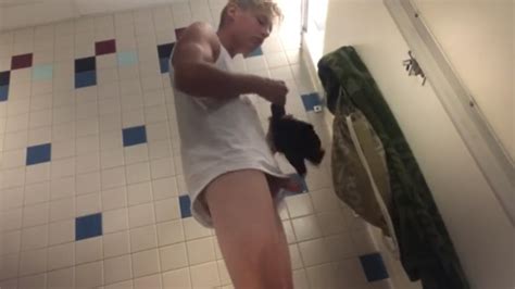 Handsome 19yo Swimmer Stripping Naked In The Locker Room My Own