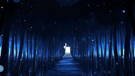 Blue Anime Scenery Wallpapers Top Free Blue Anime