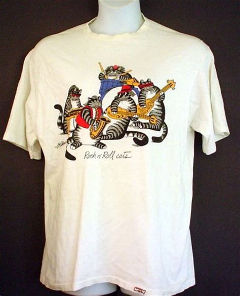 Kliban Cats Tee Shirt Rock And Roll Made In Hawaii Usa Size Xl