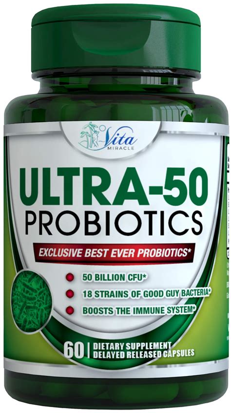 Probiotics 50 Billion With Prebiotics For Women And Men 18 Strains