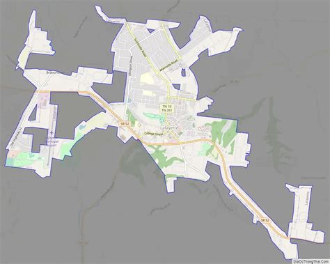 Map Of Lafayette City Tennessee