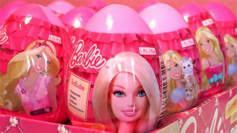 24 Barbie Surprise Eggs Unpacking Surprise Toys Candy Stickers Youtube