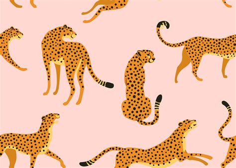 Abstract Leopard Pattern Vector Seamless Texture Trendy Illustration
