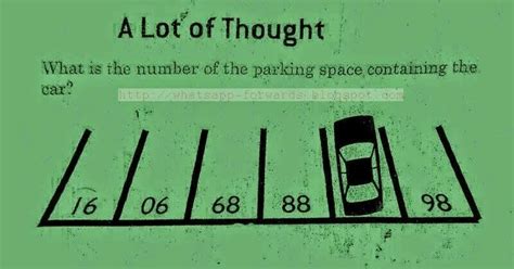 It contains the quick maths #puzzles to test your calculation speed. What is the number of the parking space containing the car ...