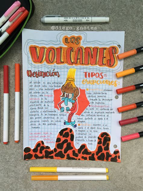 VOLCANES Apuntes Bonitos Titulos Libreta De Apuntes Volcanes