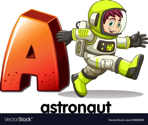 A Letter For Astronaut Royalty Free Vector Image