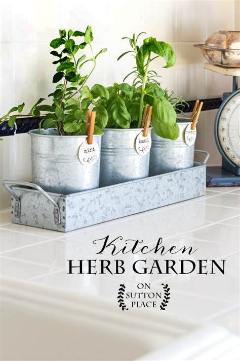 Whether you just want some fresh thyme or you're looking to grow a variety of herbs, there are plenty of gorgeous indoor planters and gardens to shop. Kitchen Herb Garden | Farmhouse Style - On Sutton Place