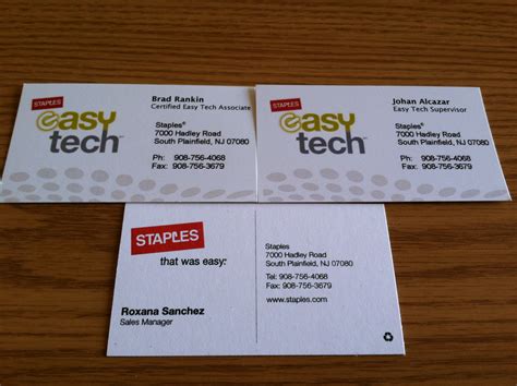 Give your business cards a boost and step up to a sturdier matte paper. Business Card Collector | Staples South Plainfield NJ ...