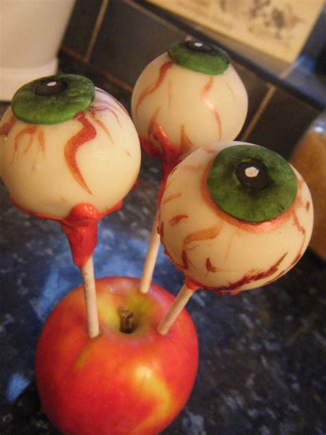 Eyeball Pops Halloween Cake Pops Cake Pops Caramel Apples