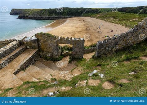 Barafundle Bay Wales Overlooking The Stunning Beach At Barafundle Bay