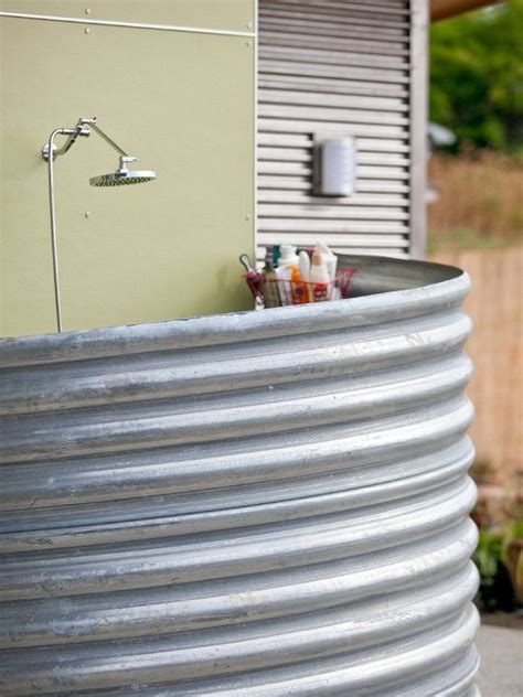 Galvanized Metal Outdoor Shower Tubsbucketswatering Cans Pinter