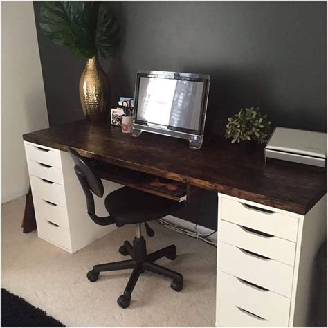 ɪˈkêːa) is a swedish founded, dutch multinational conglomerate that designs and sells. Handmade desktop with IKEA Alex drawers | Home office ...