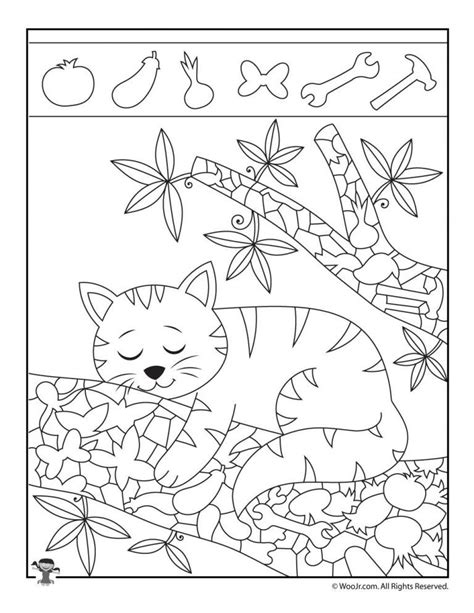 A Coloring Page With An Image Of A Cat Sleeping On The Ground And
