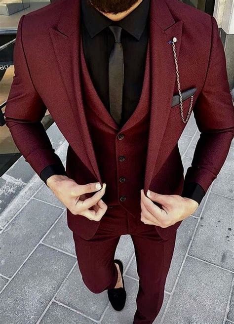 Maroon Suit Mens Style Ubicaciondepersonascdmxgobmx