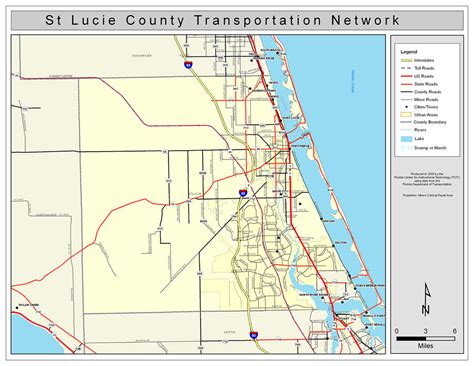 St Lucie County Road Network Color 2009