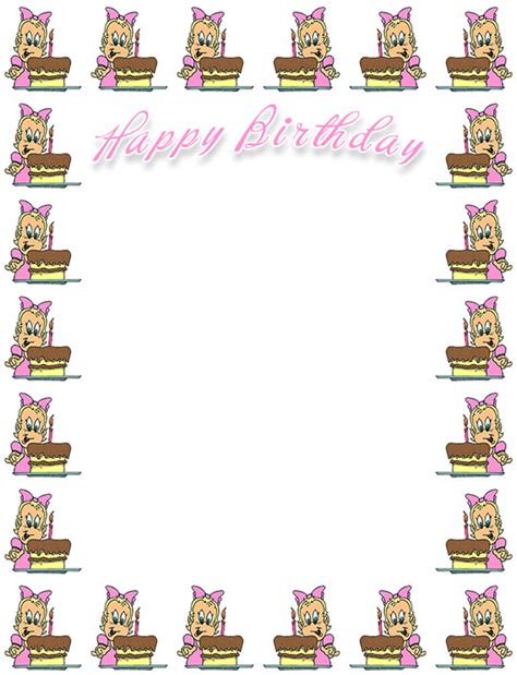 Free Birthday Border Graphics Clipart Frames