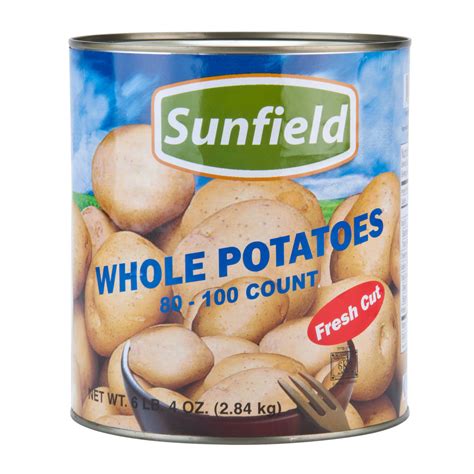 10 Can 80 100 Count Medium Whole White Potatoes 6case