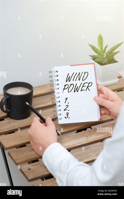 Handwriting Text Wind Power Concept Meaning Use Of Air Flowto Provide