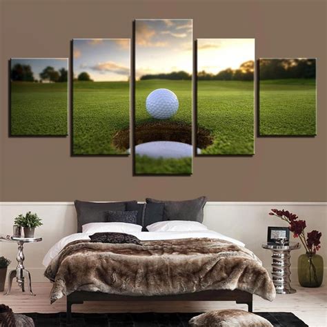 5 Pieces Golf Ball Course Canvas Wall Art Paintings Canvas Art Wall