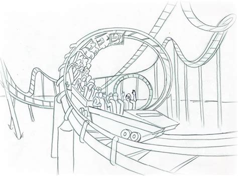 Color in this picture of a roller coaster and others with our library of online coloring pages. Roller Coaster Tracks Coloring Pages Sketch Coloring Page
