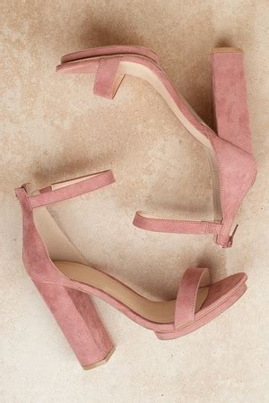 Penelope Ankle Strap Heels In Light Blush 68 Tobi US