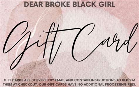 Order Dear Broke Black Girl Et Cards