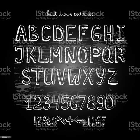 Chalkboard Alphabet Stock Illustration Download Image Now Istock