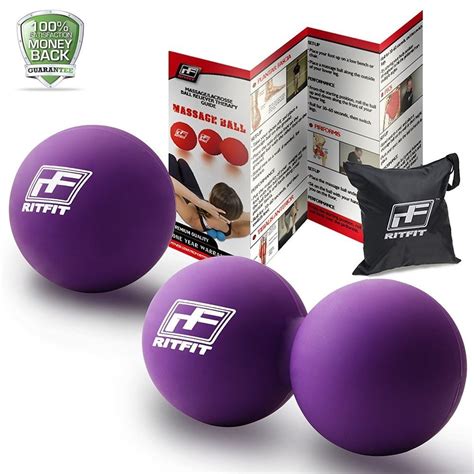 RitFit Peanut Massage Lacrosse Ball For Myofascial Release Trigger Point Massage Ball