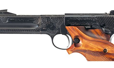 Master Engraved Colt 2nd Model Woodsman Match Target Semi Automatic Pistol