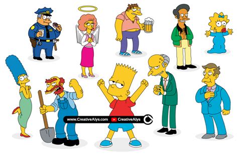 Simpsons Vector Characters Creative Alys