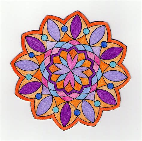 Mandalas Para Pintar Mandala Para Colorear Con Ejemplo Mandala Art