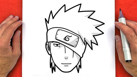 How To Draw Kakashi No Mask From Naruto Shippuden Easy Step By Step