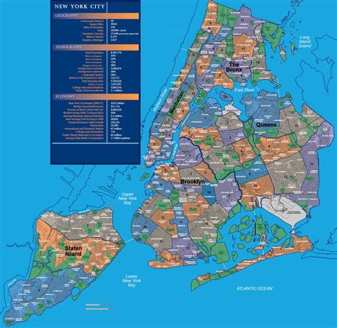 New york is the 30th largest state in the united states, and its land area is 47,214 square miles (122,284 square kilometers). Quartiere di New York mappa - Mappa quartieri di new york ...