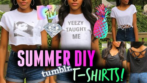 Maybe you would like to learn more about one of these? DIY Clothes for Summer! Easy No Sew Tumblr T-shirts for ...