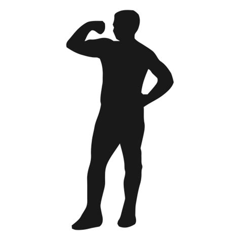 Muscular Flexing Man Silhouette Png And Svg Design For T Shirts