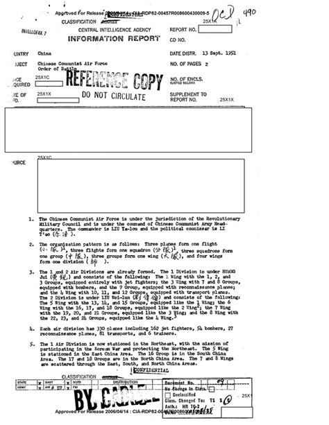 Chinese Communist Air Force Order Of Battle Documentcloud