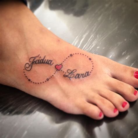 10 Infinity Tattoos With Names On Foot