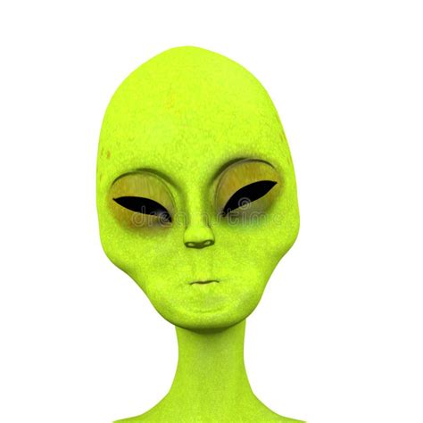 Green Alien Strange Face Stock Illustration Illustration Of Render