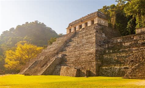 Temple Of Inscriptions Palenque Mexico Stock Photo Image Of Ruin