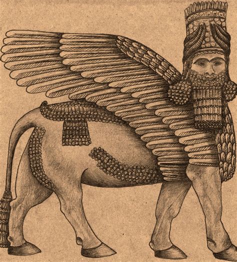 Lamassu Mythological Creature Sumerian Assyrian Babylonian For Him Art