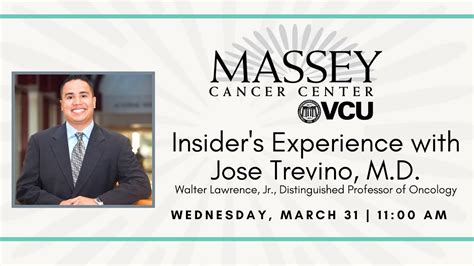 Massey Cancer Center Insiders Experience Featuring Dr Jose Trevino Youtube