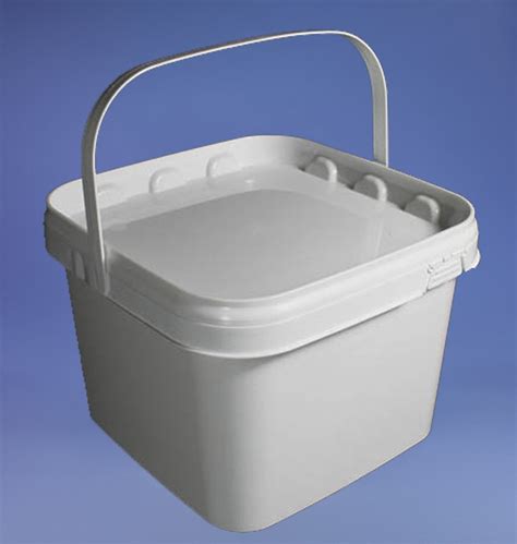White Square 35 Litre Bucket Complete With Tamper Proof Neck Bristol