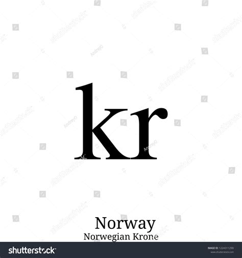Norwegian Krone Currency Symbol Stock Vector Royalty Free 1224311290 Shutterstock
