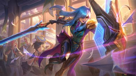 league of legends video game blue haired girl leona lol 4k wallpaper download