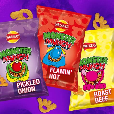 Buy Monster Munch Flamin Hot Snacks G Pack Of Online At