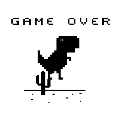 Press space to start the game online and jump your dino, use down arrow (↓) to duck. Chrome Dinosaur ( T-Rex Dino) Game Over - Chrome Dinosaur ...