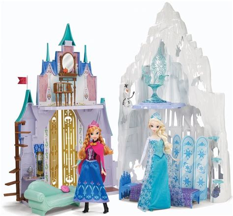 New Disney Frozen 2 In 1 Castle And Ice Palace Playset 2014 Hot Xmas