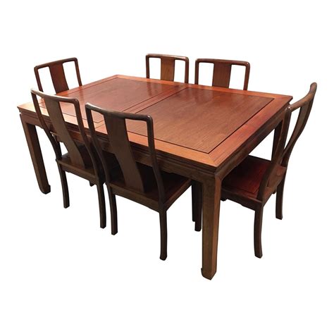 The range of distinct chinese rosewood chairs — often made from wood, rosewood and fabric — can elevate any home. Rosewood Dining Table + 6 Chairs | Design Plus Gallery